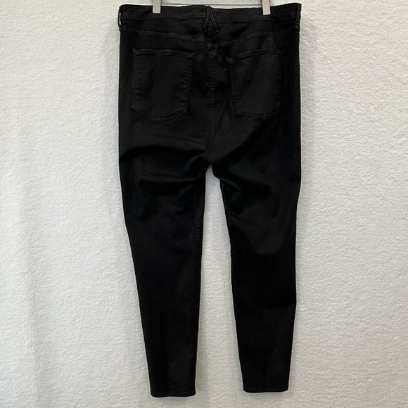 Good American Good Legs Women's Size 22 Black High Rise Shine Coated Jeans $170 - Picture 4 of 14